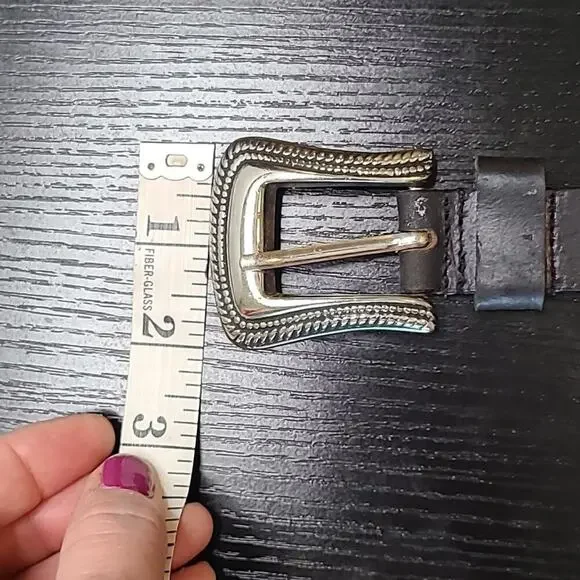 Vintage 80's Capezio western leather concho belt - Picture 9 of 11